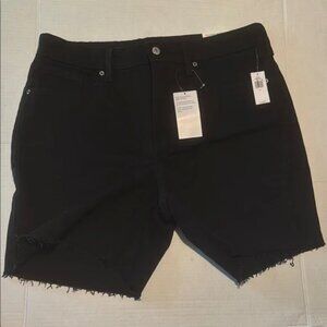 Old Navy Black O.G. Straight Jean Shorts Sz 14 NWT